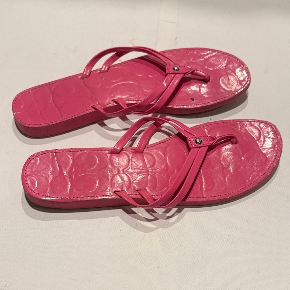 Coach Pink Strappy Sandals - Picture 2 of 3